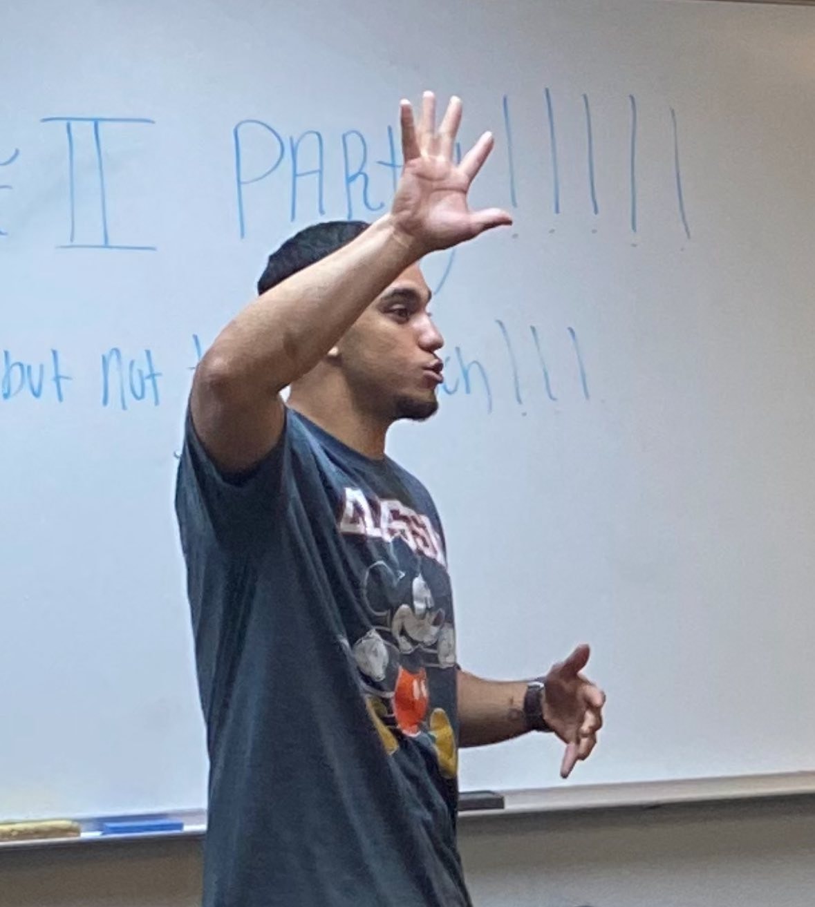 Coach Mario facilitating