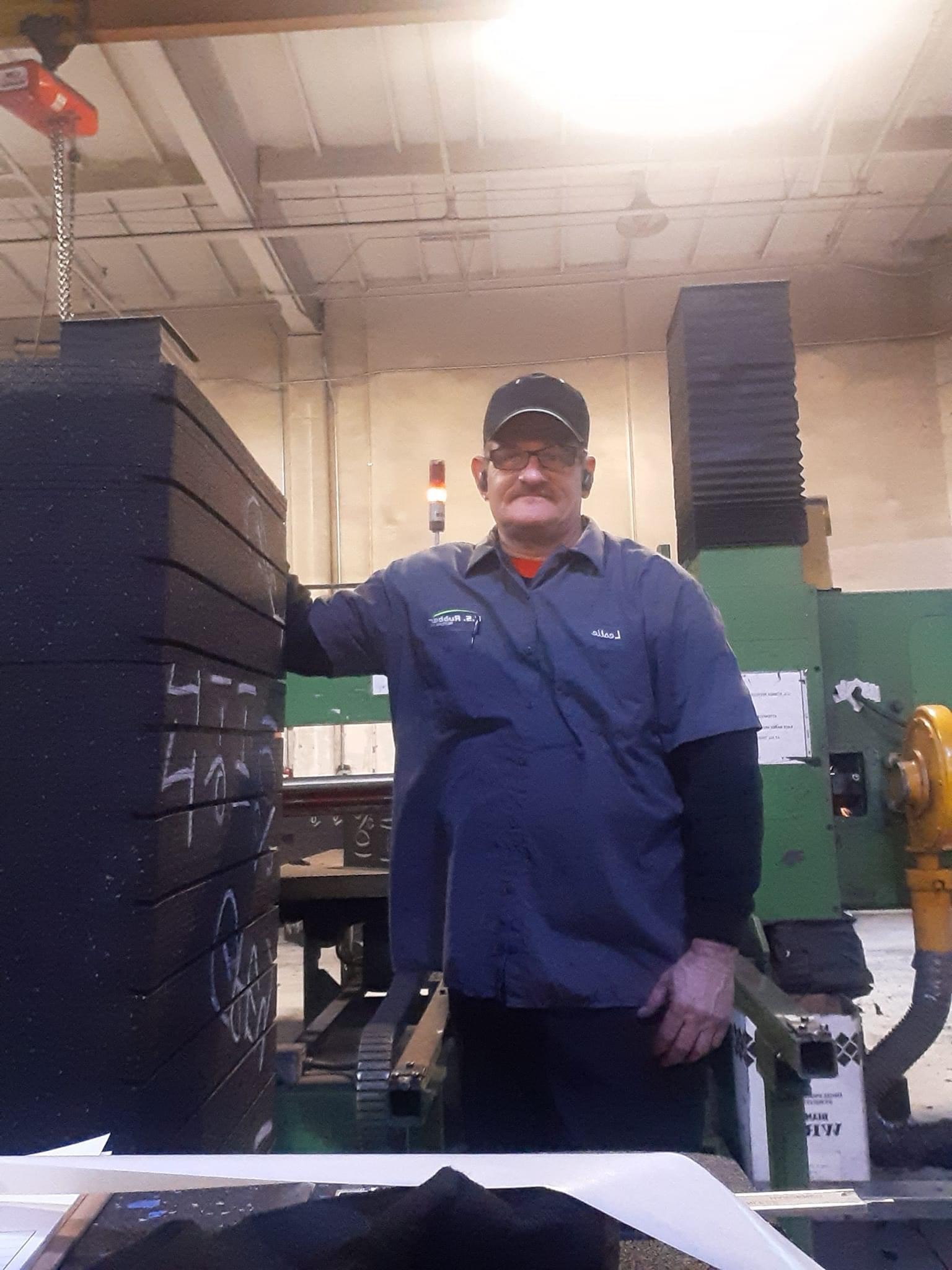Adult Reentry student at manufacturing work experience