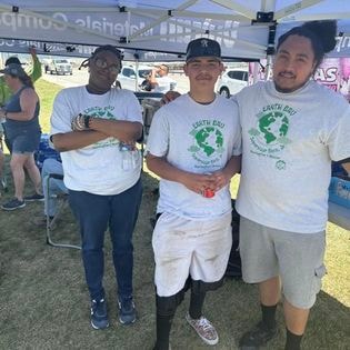 Students at Earth Day community service event