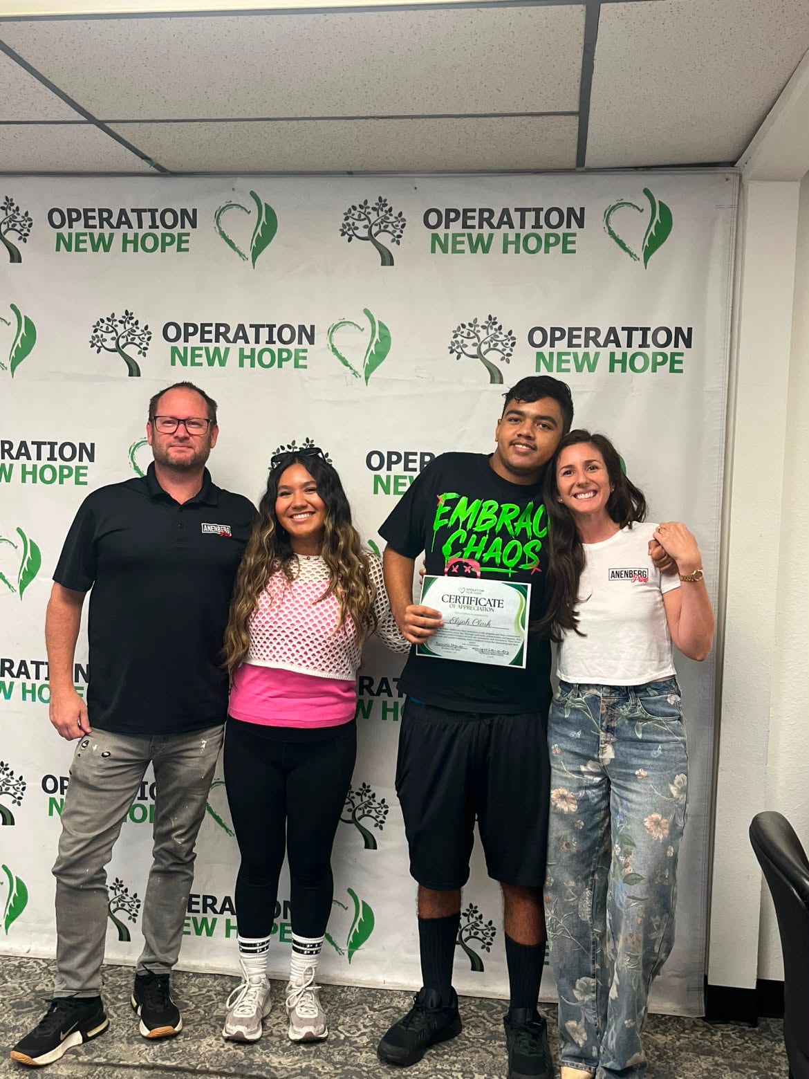 WIOA Youth Workforce Student of the Month group photo July 2026 at Operation New Hope