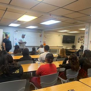 Students in class workshop
