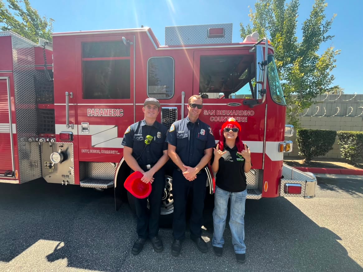 Youth Advisory Board Street Outreach 2026 — Operation New Hope staff with San Bernardino County Fire paramedics